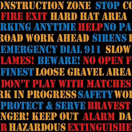 385-99 Black || Construction Zone