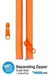 50in Separating Zipper and Extra Slide Pumpkin