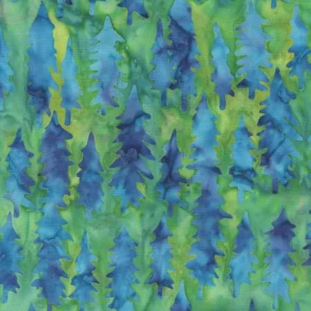 Aurora Christmas Trees Batik Cotton