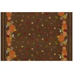 AUTUMN STITCHES - Pumpkin 60"Double Border