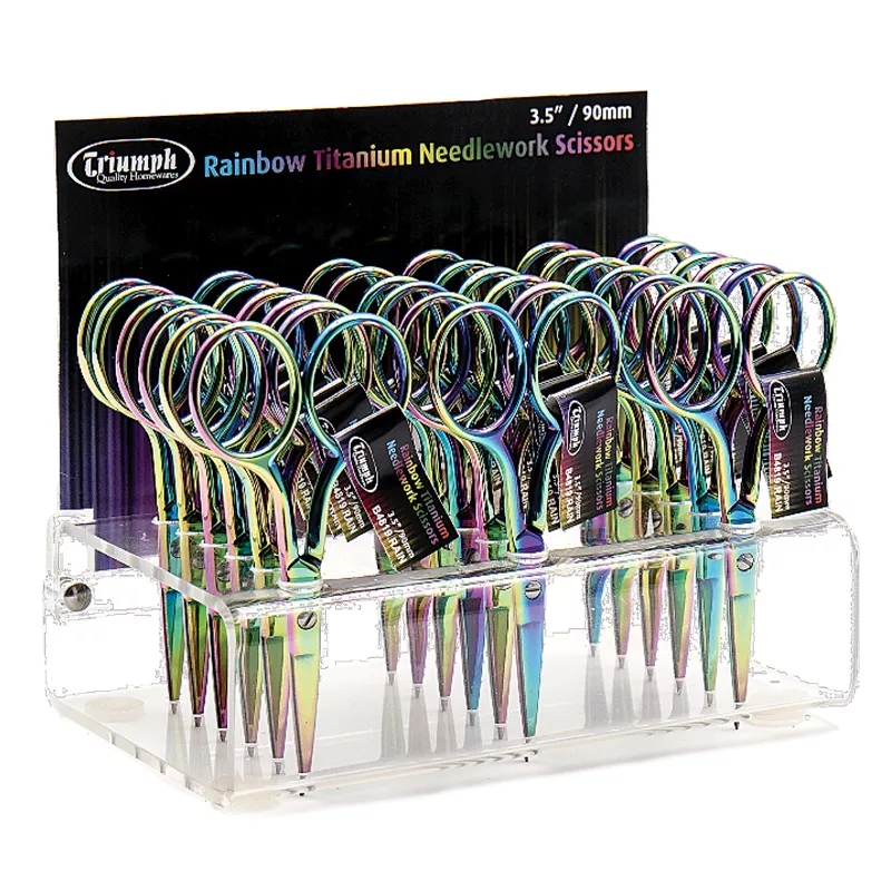 B4819RAIN Rainbow Titanium Embroidery Scissors