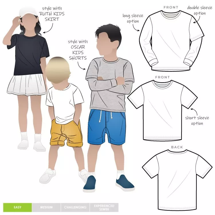Bailey Kids Tee Pattern
