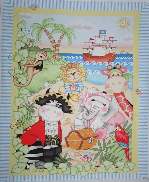 Bazoople Pirates Quilt Panel
