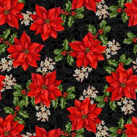 Black Small Poinsettia