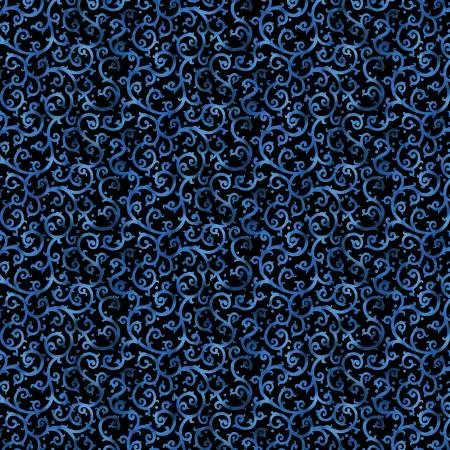 Blue/Black Scrolling Splendor