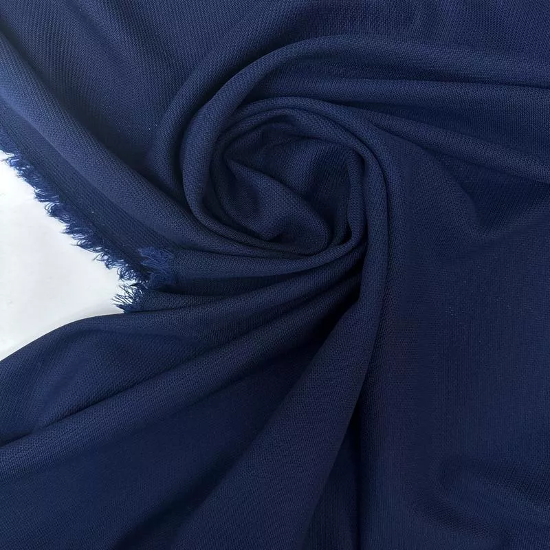 Blue Wool Stretch Piqu