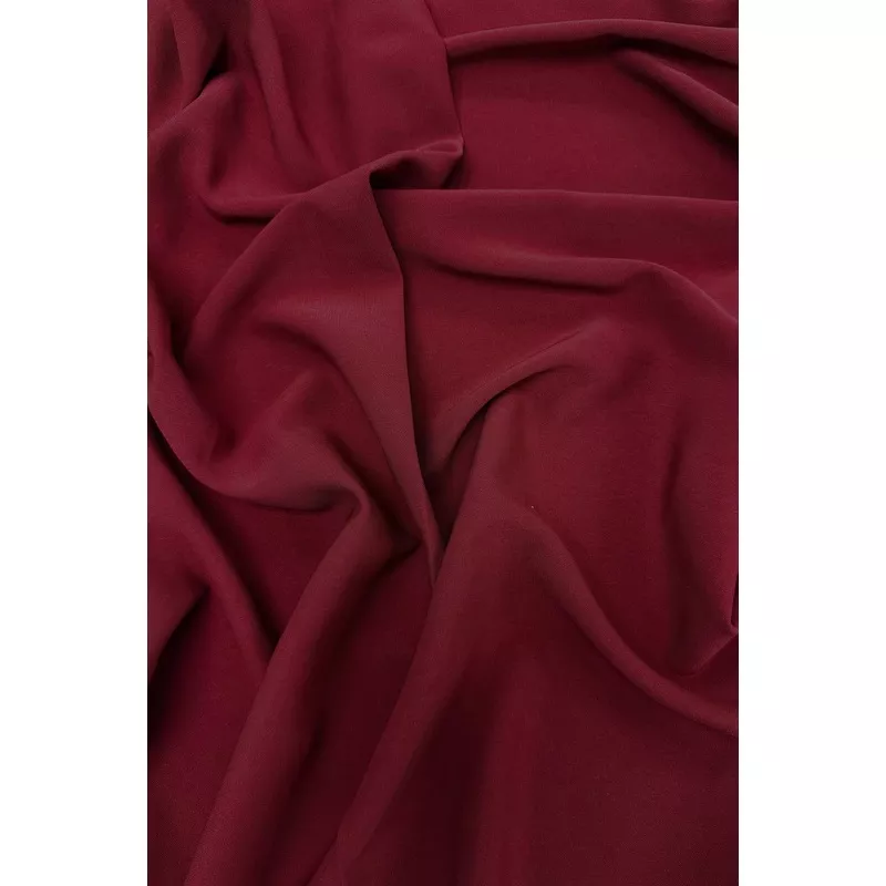 burgundy-stretch-polyester-crepe Burgundy Stretch Polyester Crepe