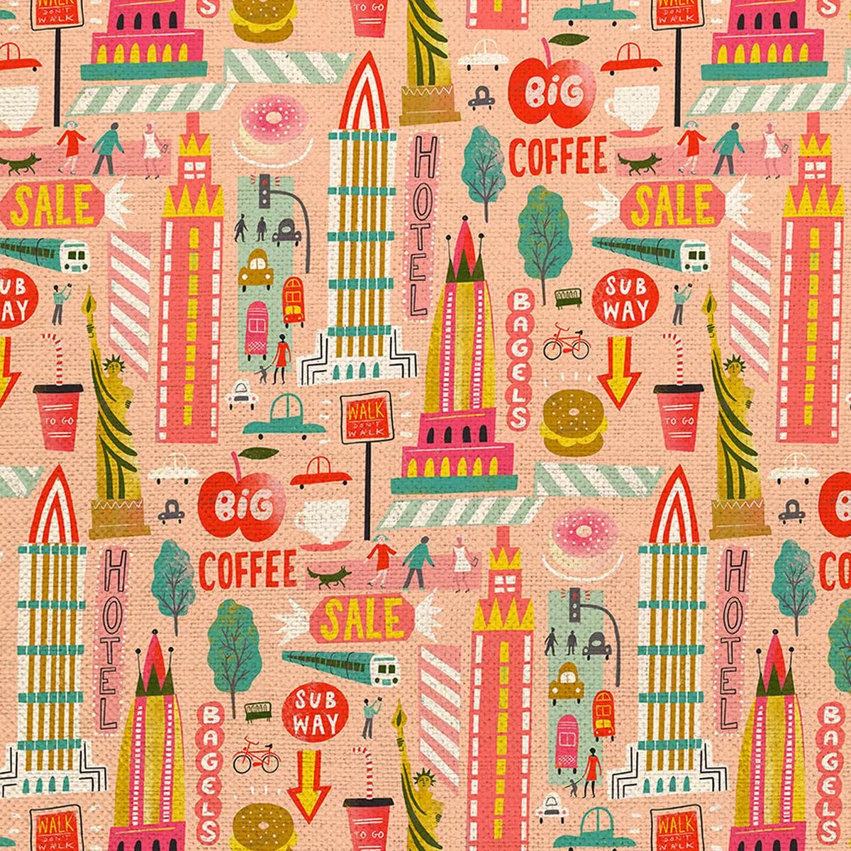 buzzing-streets-pink-canvas Buzzing Streets – Pink – Canvas