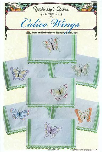 Calico Wings Hand Embroidery Pattern