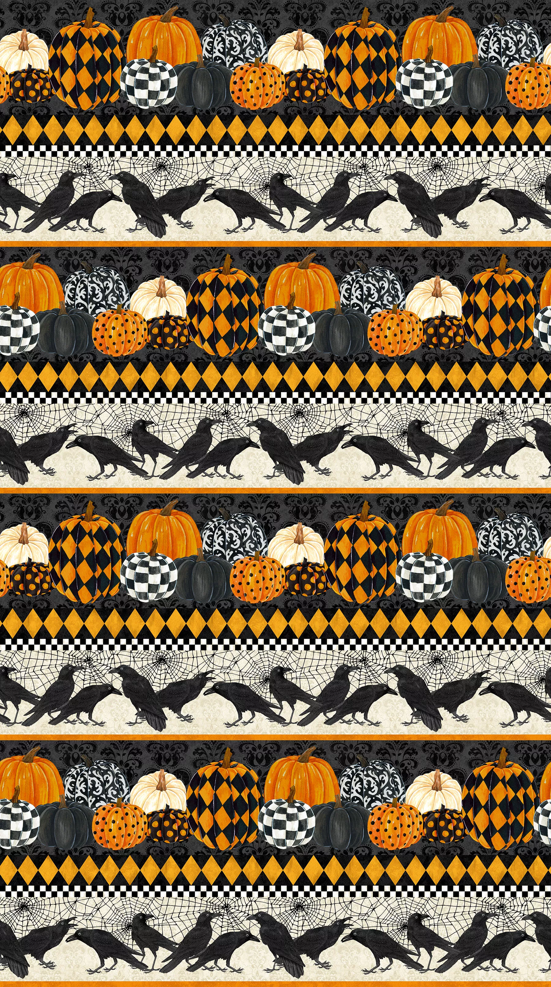 Candelabra Pumpkin BorderPrint