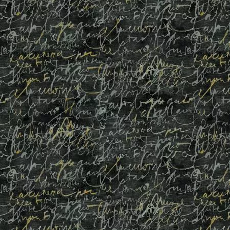 Charcoal Fluidity Script Small w/Metallic