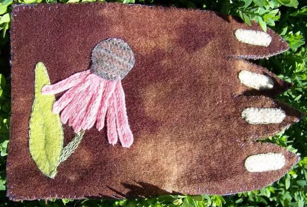 Coneflower Mug Rug Wool Applique Kit