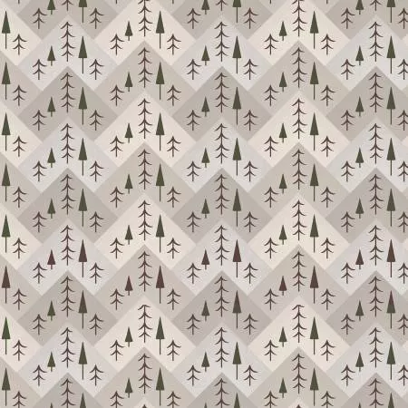 Cream Tree Mountain Zig Zag Flannel