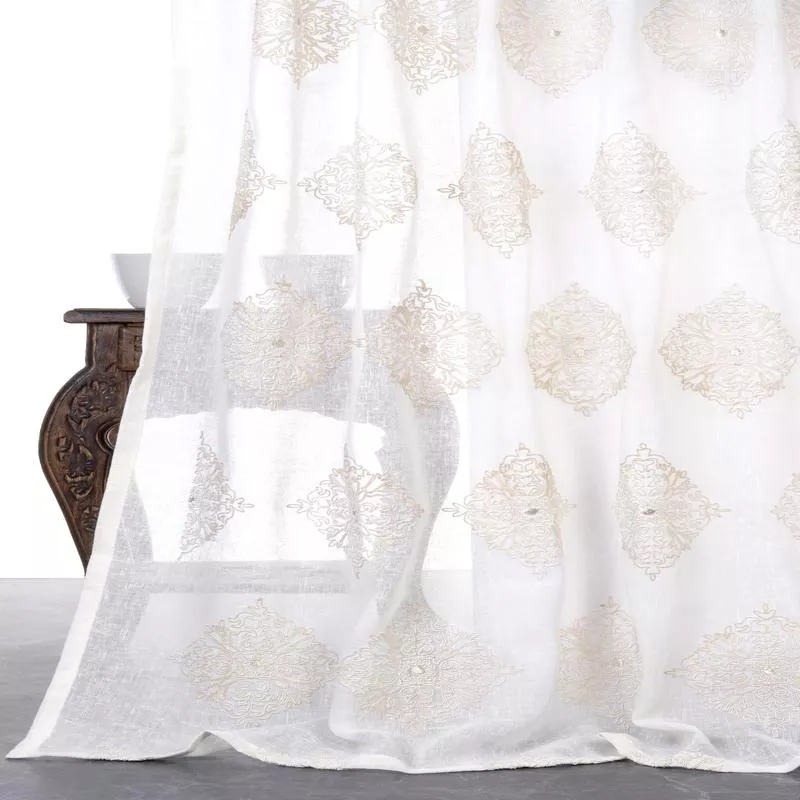 creamy-seed-fabric-by-metre-white-cream ‘Creamy Seed’ Fabric by the Metre (White/ Cream)