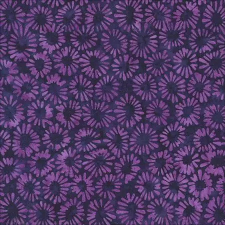 Eggplant Sliced Circles Batik