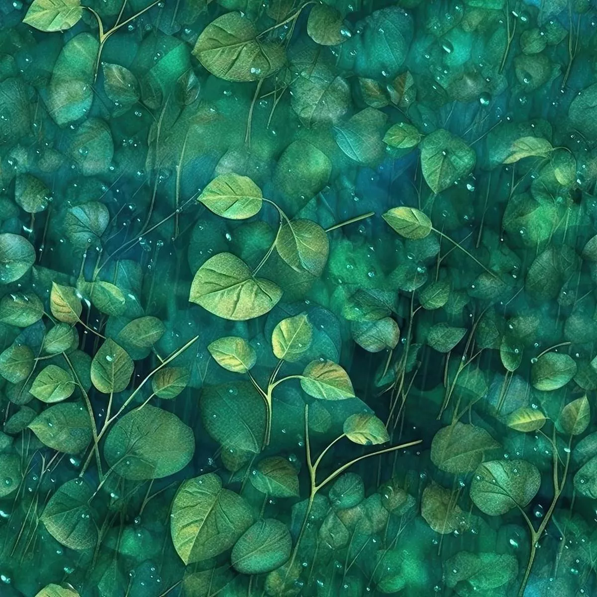emerald-forest-pattern-11-fabric Emerald Forest Pattern #11 Fabric