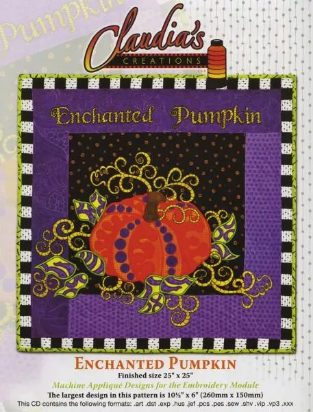 Enchanted Pumpkin Machine Embroidery