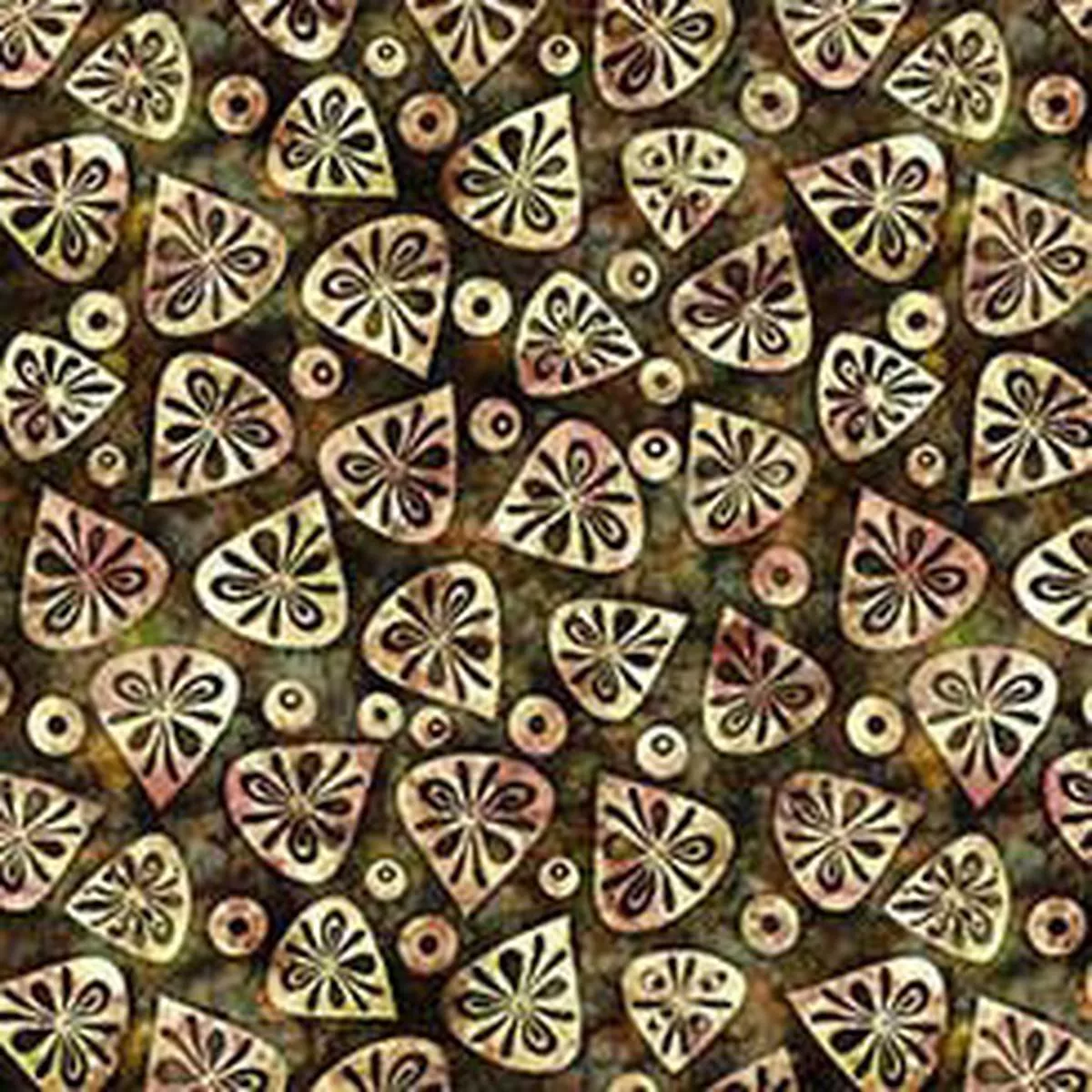 flamenco-geo-leaf-brown-yardage Flamenco – Geo Leaf – Brown – Yardage