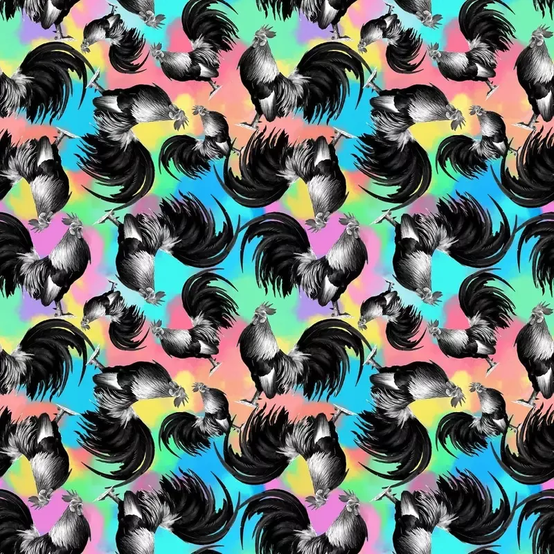 Funky Rooster Fabric