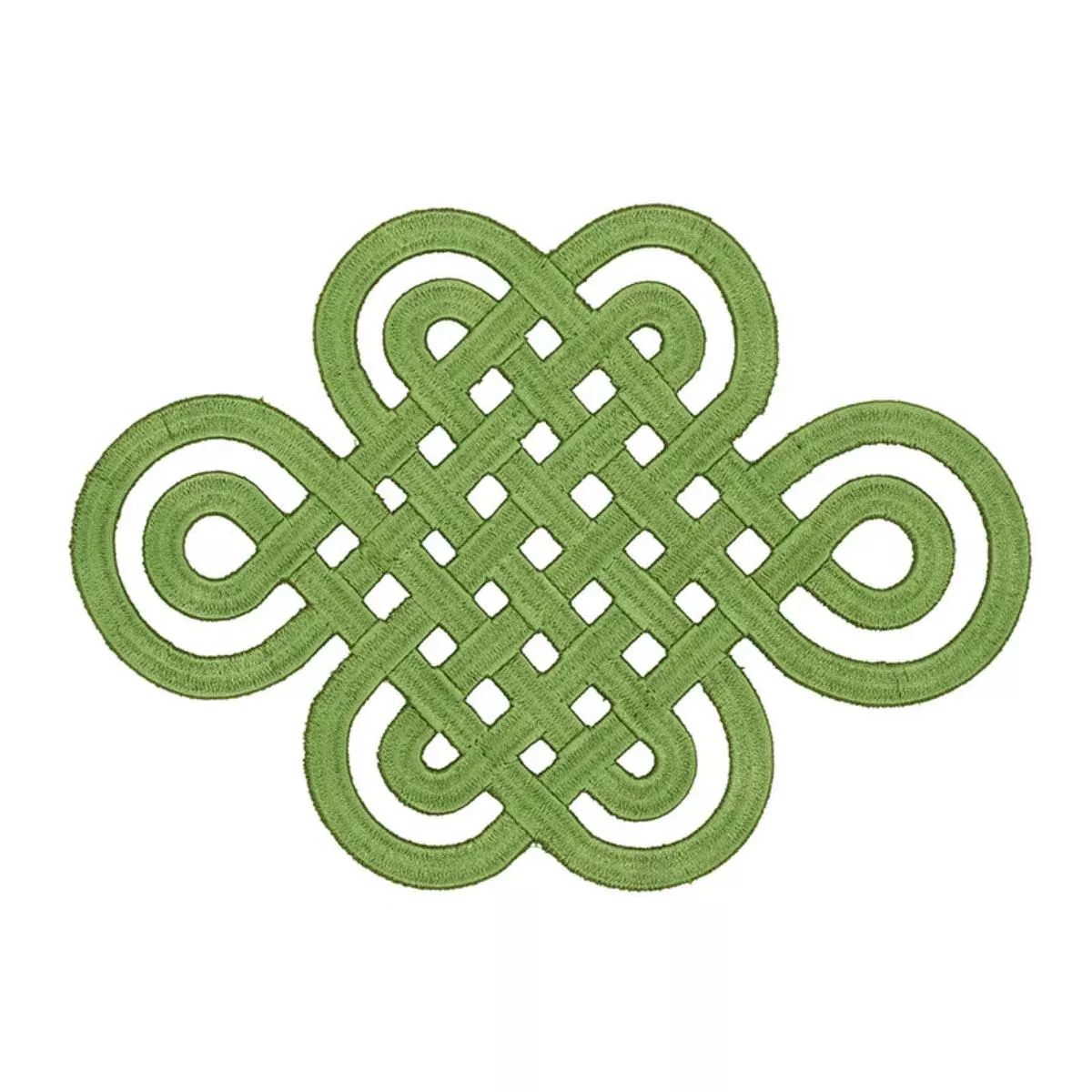 GOOD LUCK KNOT APPLIQUE JADE
