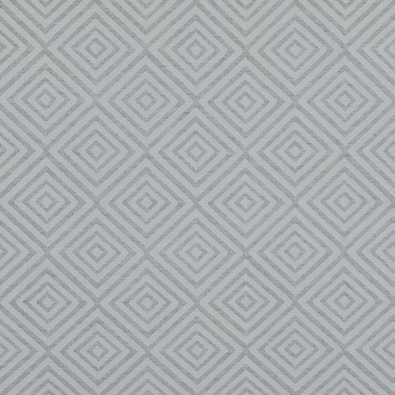 Gray and Off-White Diamond Patterned Jacquard