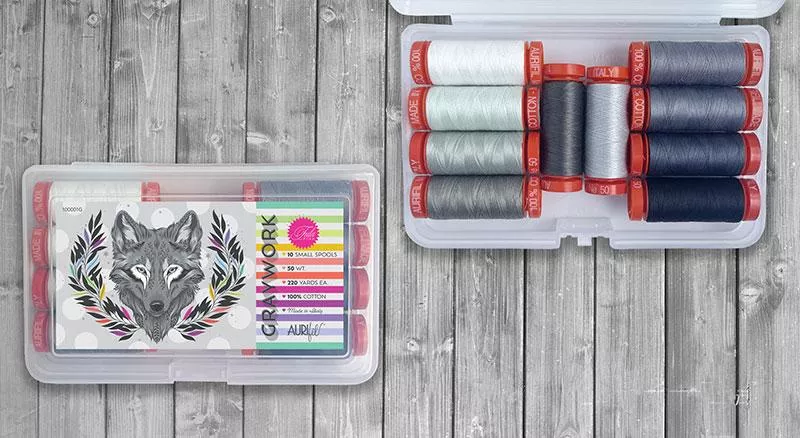 Graywork By Tula Pink Aurifil 10 Small Spool Set