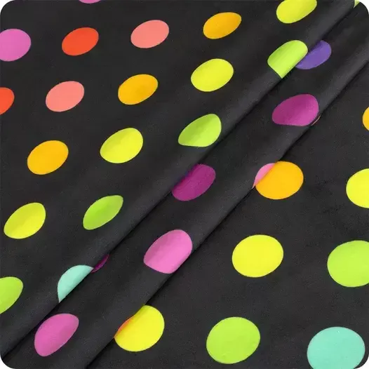Graywork Shadow Disco Poms Minky Yardage