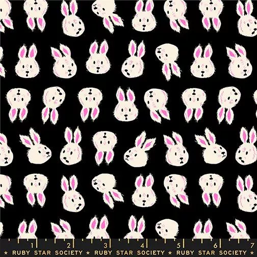 Hello Alice Rushing Rabbit Black RS2125 14 Ruby Star