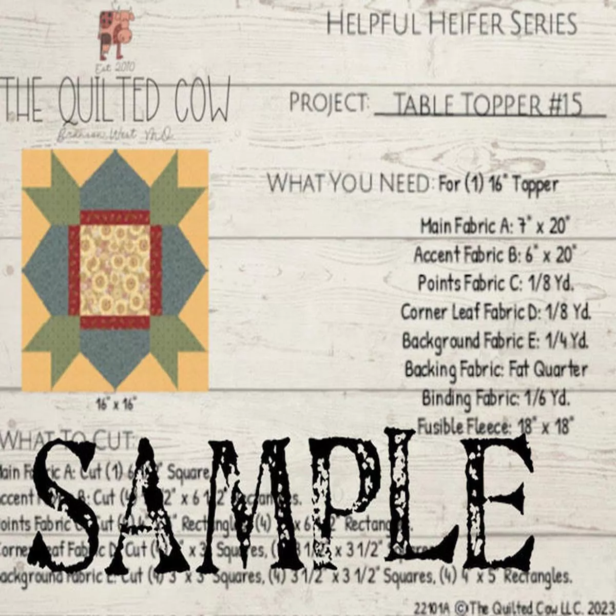 Helpful Heifer Table Topper #15