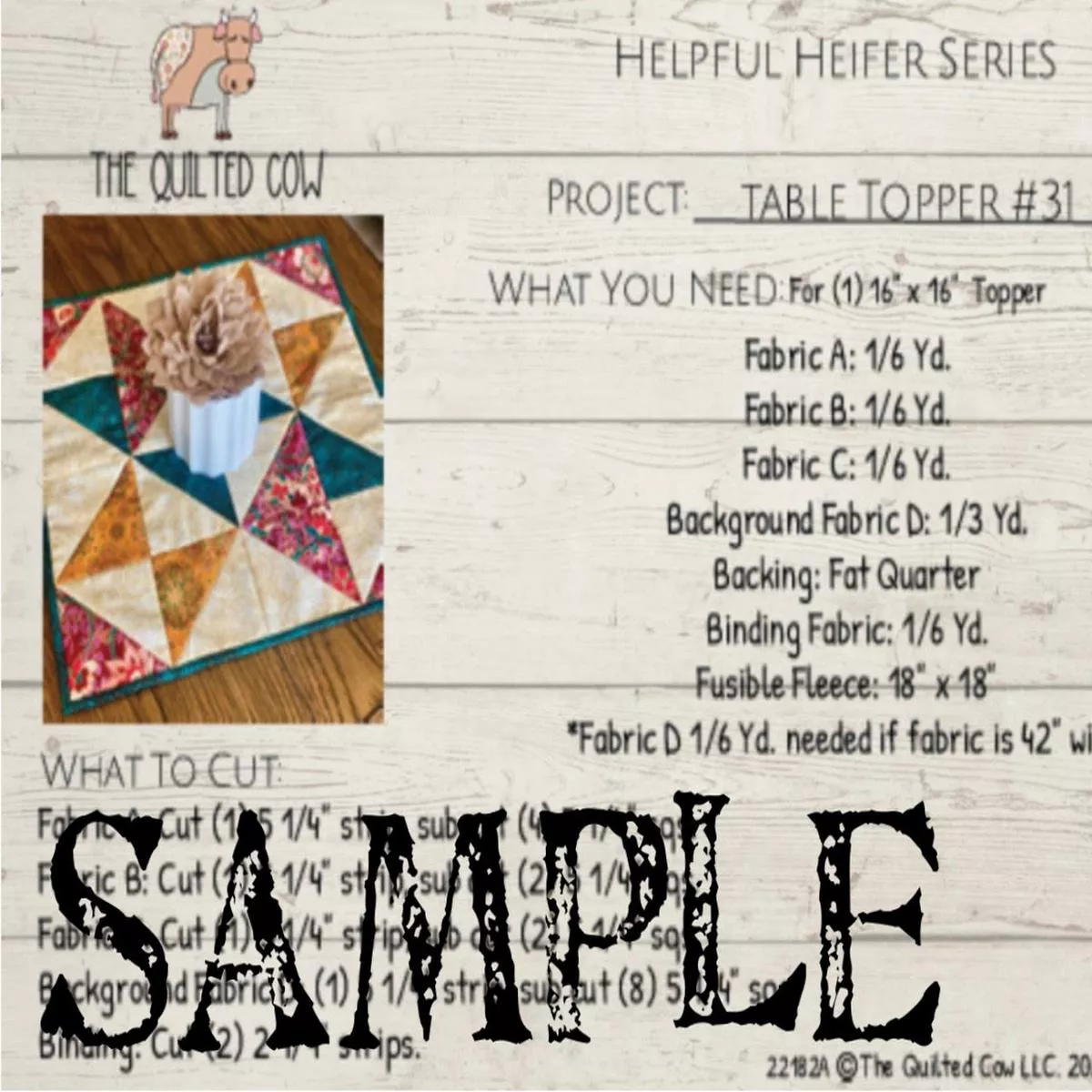 helpful-heifer-table-topper-31 Helpful Heifer Table Topper #31