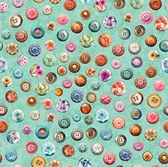 In Stitches - Buttons Mint