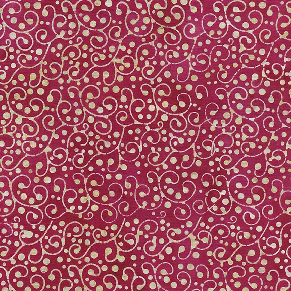 Island Batik 122210360 Dot Swirl-Red Cherry