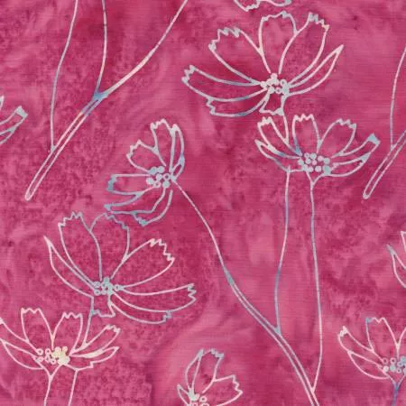 Island_Batik MeadowBrook Cosmos_Pink_Raspberry