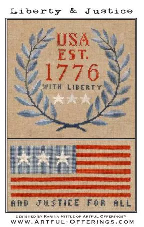 Liberty & Justice Cross Stitch Pattern