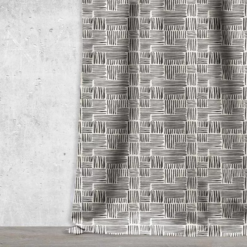 los-cabos-fabric-by-metre-black-ivory ‘Los Cabos’ Fabric by the Metre (Black/ Ivory)