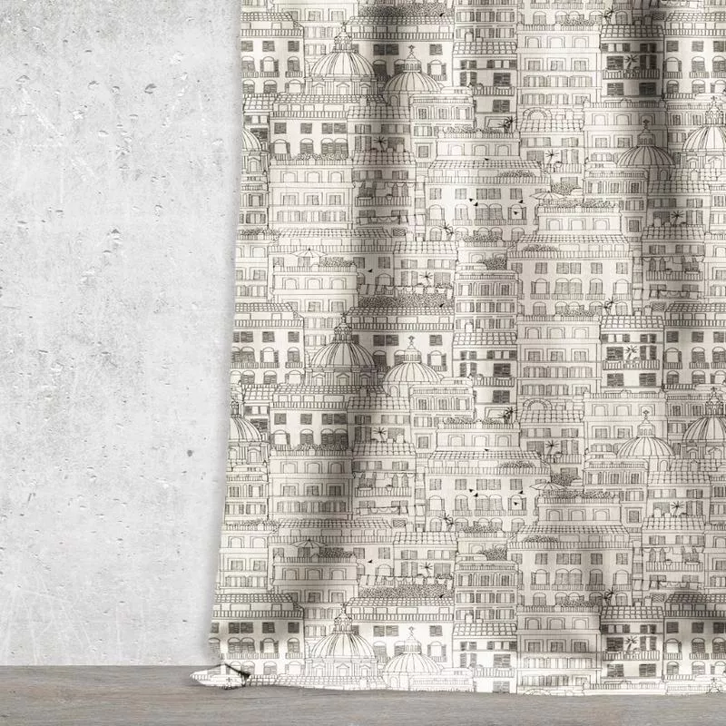 mozza-heaven-fabric-by-metre-black-milky-white ‘Mozza Heaven’ Fabric by the Metre (Black/ Milky White)
