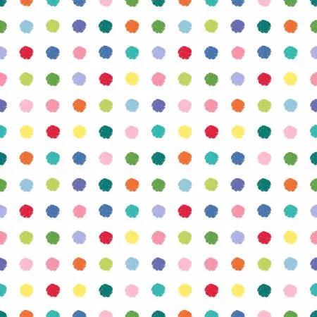 Multi Fuzzy Dots 3 Inch repeat - 1838-186