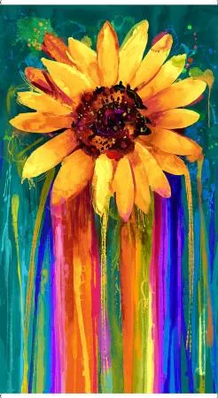 Multi Sunflower Panel 24In