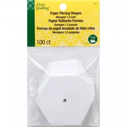 Paper Piecing Shape. 1.5 inch Hexagons