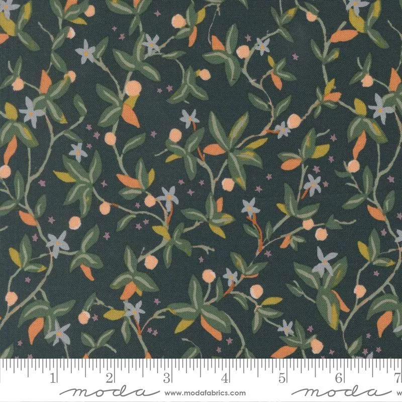 Peachy Citron Vines Midnight 38152 17