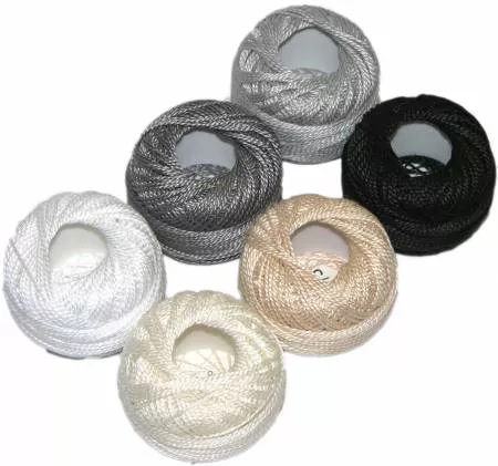 Pearl Cotton Size 8 Thread Sampler Pack Neutral