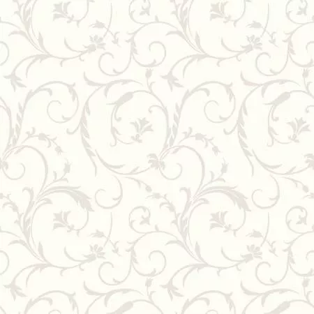 Pearl on Soft White Scroll