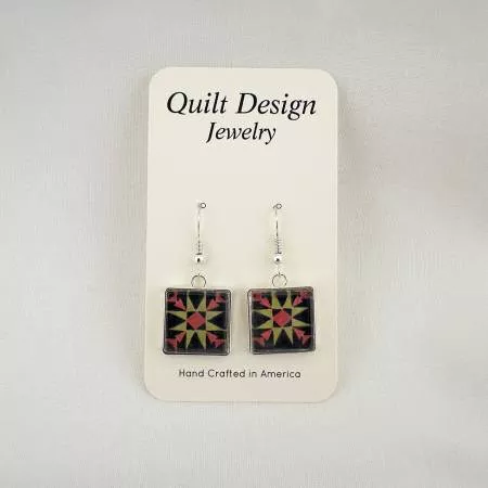 Quilt Earrings Arrow Star