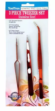 Rose Tweezer Set 3pc
