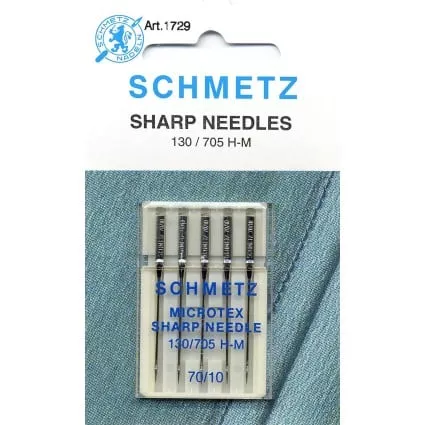 Schmetz Microtex 70/10 Sharp Needles