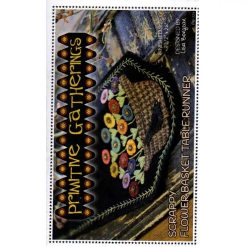 scrappy-flower-basket-table-runner-pri524 Scrappy Flower Basket Table Runner pri524