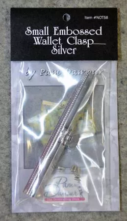 Small embossed wallet clasp silver by Decorating Diva