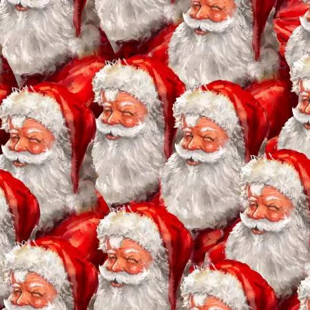 Smiling Santas Red