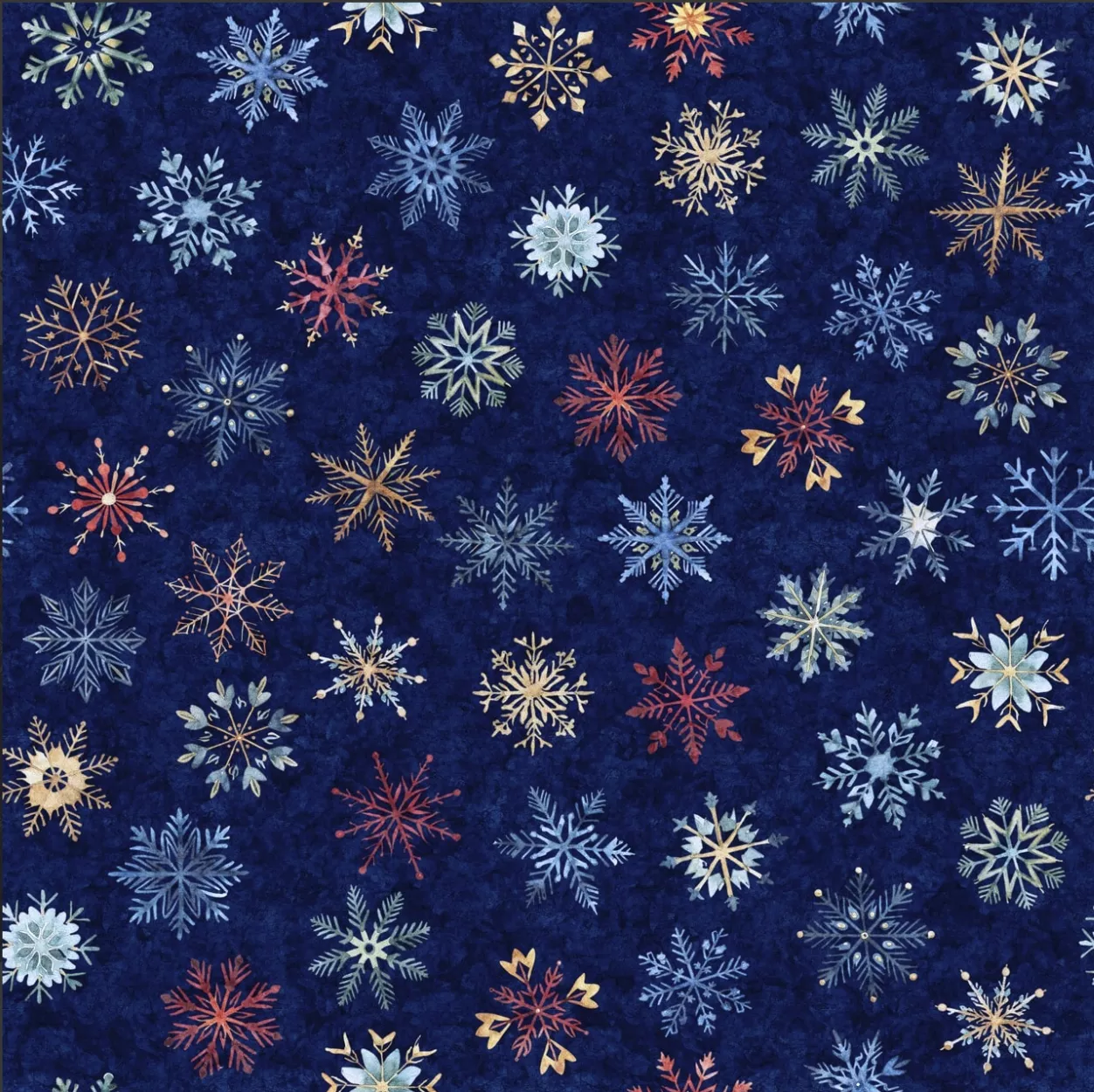 Snowflake Dance Navy