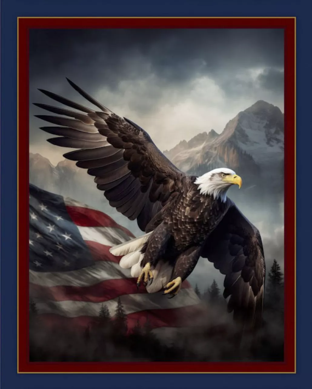 Soaring The Flag Panel (S1)36" x 45"